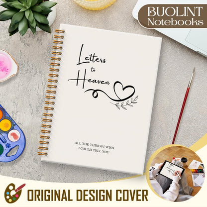 Letters to Heaven Notebook Journal 5.5x8.3, Grief Journal for Women, Memorial Sympathy Gifts for Loss of Loved One, Remembrance Bereavement Gifts Spiral Hardcover Notebook - color: Heaven