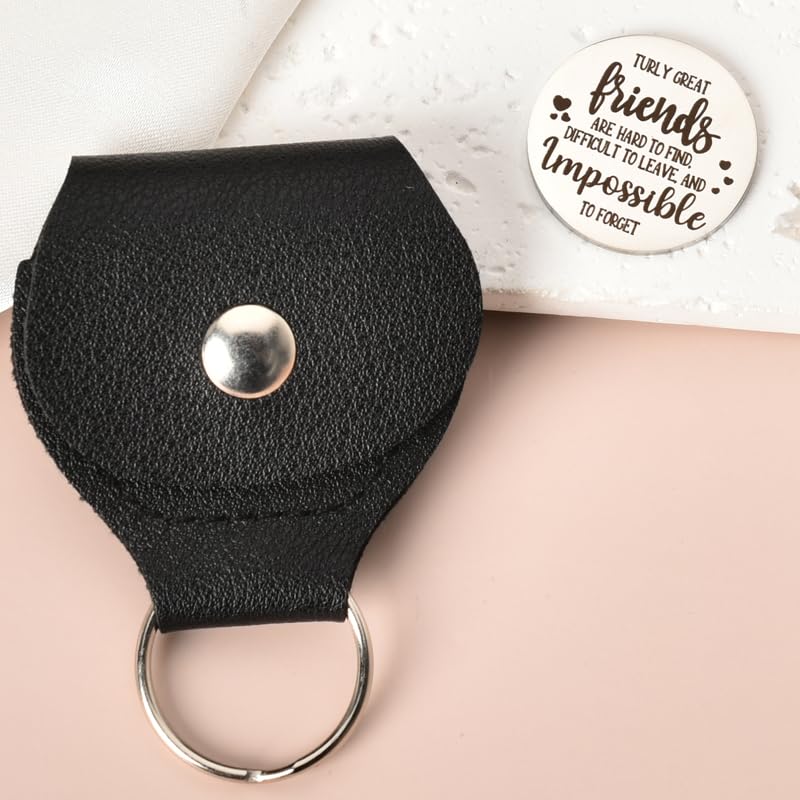 ShiQiao Spl Keychain for Women & Girls, Best Friend Pocket Hug Token, Stainless Steel, Turly Great Friends, Bestie Friendship Gifts for Christmas & Birthday - color: Turly Great Friends