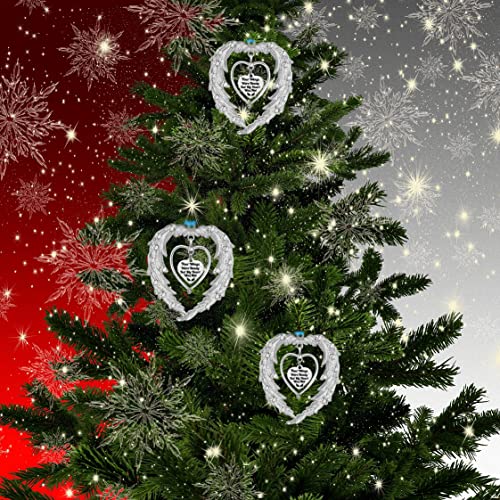 Angel Wing Memorial Christmas Ornaments, Remembrance Sympathy Gifts,Your Wings were Ready But My Heart were Not Ornament for Xmas Tree,in Memory of Loved one Gifts for Loss of Loved one