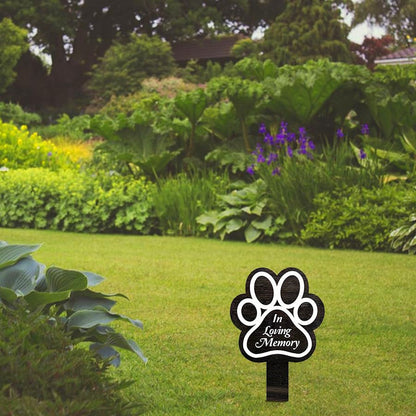 ARFUKA Pet Grave Markers Dog & Cat Paw Print Memorial Plaques Outdoor Cemetery Decorations Sympathy Remembrance Gifts for Loss of Pet