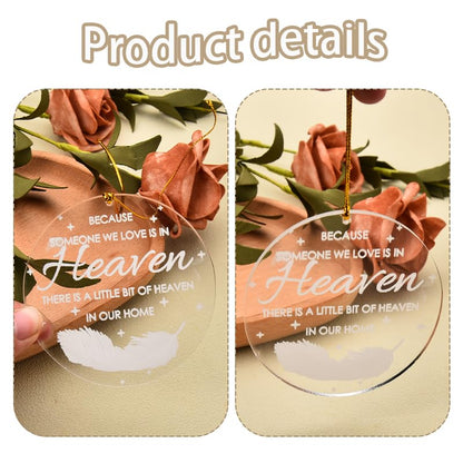 Christmast Memorial Ornaments Rremember Keepsake, Bereavement Memorial Gifts for Loss of Loved One Because Someone We Love is in Heaven Sign, Christmast Cardinal Ornament for Loss of Loved One