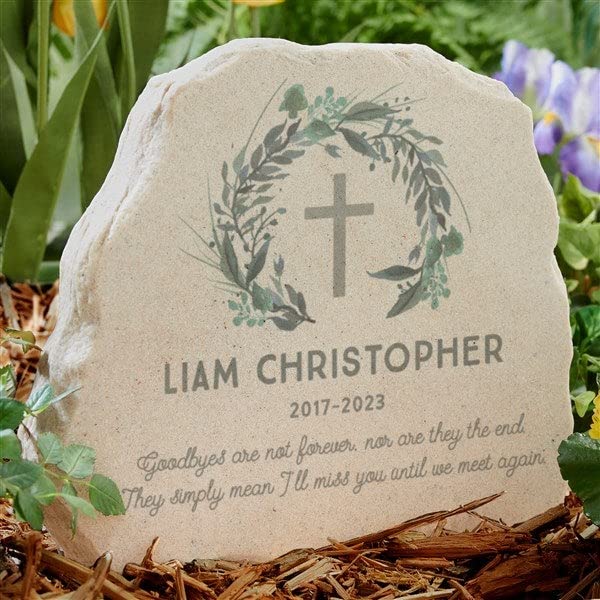 Personalization Universe Loving Child Memorial Custom Standing Garden Stone - Sympathy Gift, Personalized Outdoor Decor, Weather-Resistant Polyresin, 10" x 11.9
