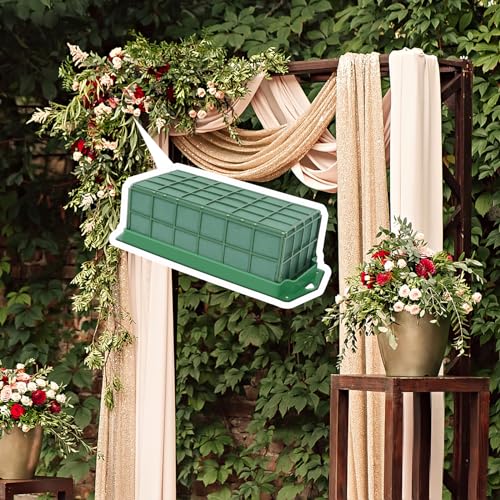 YOMUME 6 Packs Floral Foam Cage for Fresh and Artificial Flowers | Floral Foam Blocks with Cage for Weddings, Florists, Table Centerpieces, Floral arrangement - size: 6 Pcs