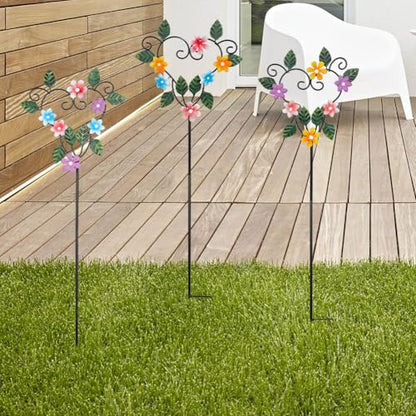 Metal Flowers Decorative Garden Stakes,3Pcs Heart Shape Metal Flower - color: Heart Shape Stakes