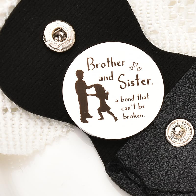 Sisadodo Pocket Hug Token Long Distance Relationship Keepsake Gifts for Son Daughter Birthday Christmas Gifts for Women Men - color: Brother and Sister