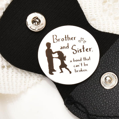 Sisadodo Pocket Hug Token Long Distance Relationship Keepsake Gifts for Son Daughter Birthday Christmas Gifts for Women Men - color: Brother and Sister
