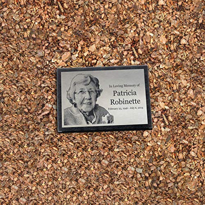PlaqueMaker Stainless Steel and Granite Memorial Headstone - Markers for Lost Family Members, Infants, Loved Ones, Friends, Dogs, Cats, and Other Family Pets. (12 x 8 x 2) - size: 12 x 8 x 2"