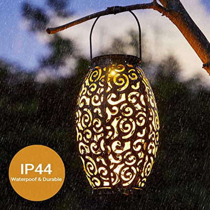 Solar Lanterns Outdoor Waterproof 2 Pack Solar Garden Lanterns Garden Decor