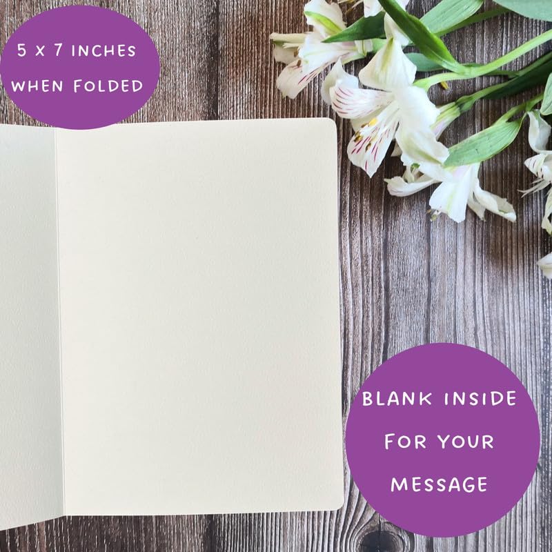 Boston Terrier Card for Women, Dog Birthday Card for Woman (1 Premium Card, 5X7 Inch) blank inside for all occasions thinking of you, get well, and miss you - 957