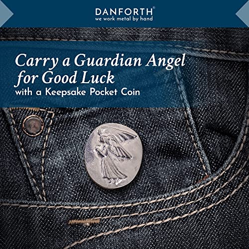 DANFORTH Pocket Angel Token & Awareness Ribbon, Bag of 50 Lead-Free Pewter | Guardian Angel Pocket Charms, Keepsake Coins for Encouragement, Remembrance & Spiritual Gifts, Made in USA - color: Angel Coins With Ribbon Bag of 10