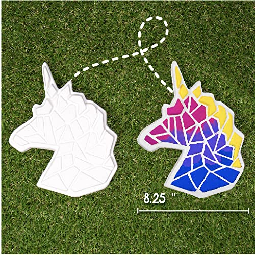 Creative Roots Mosaic Unicorn Stepping Stone, Includes 7-Inch Ceramic Stone & 6 Vibrant Paints, DIY Garden Stepping Stone Kit for Kids Ages 6+ - style: Unicorn