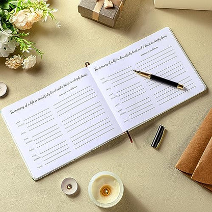 Patelai Funeral Guest Book with Pen, Memory - style: Memory