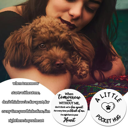 Pet Memorial Pocket Hug Token for Loss of Dog Cat - Remembrance Sympathy Gift for Pet Lover Owner - Bereavement Keychain for Friend Mom Dad