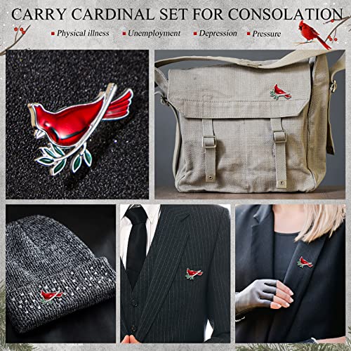 Jexine 20 Pcs Cardinal Pins Memorial Funeral Pocket Gifts - style: Classic
