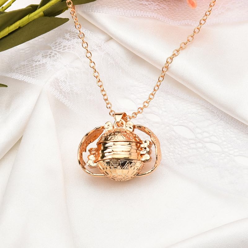 YALLNASL Angel Wing Locket Necklace With Photo Album Necklaces Memorial Gifts for loss of Daughter Son Christmas Birhthday Gift - color: Gold