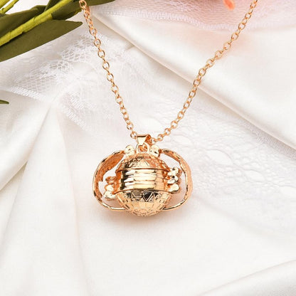 YALLNASL Angel Wing Locket Necklace With Photo Album Necklaces Memorial Gifts for loss of Daughter Son Christmas Birhthday Gift - color: Gold