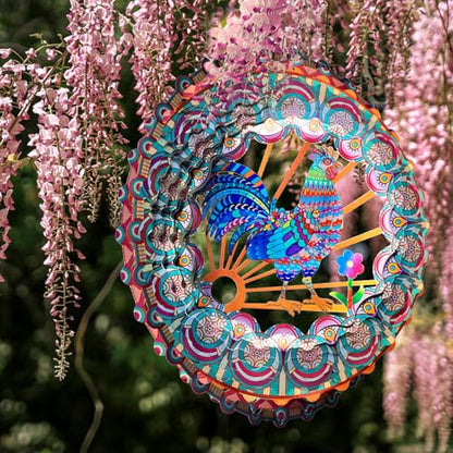 Rooster Wind Spinner - Chicken Gifts for Women Men Mother Father - color: Roster