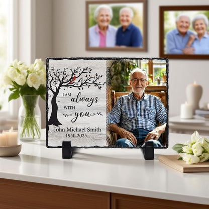 Personalized Memorial Picture Frame, Gifts for Loss of Loved One | Custom Photo & Name Sympathy Stone Frame, Customized Bereavement Condolence Gifts for Loss of Dad Mom Husband Wife Son - color: Style 2