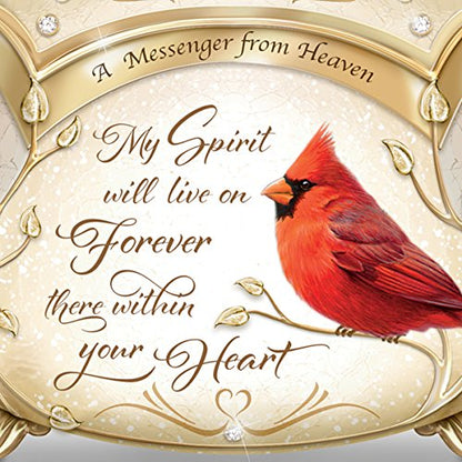 The Bradford Exchange James Hautman A Messenger from Heaven Cardinal Heirloom Porcelain Music Box