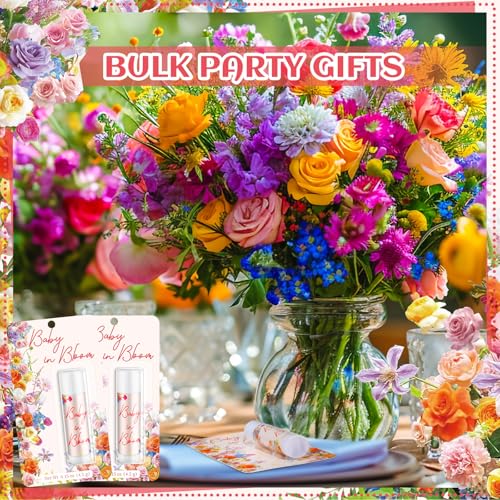 30 Pack Baby in Bloom Party Gifts Baby Shower Games Prizes Bulk Lip Balms Favors for Winners Adults Guests Gender Reveal Favors Decorations Souvenirs Gift Bags Stuffers - style: Baby in Bloom
