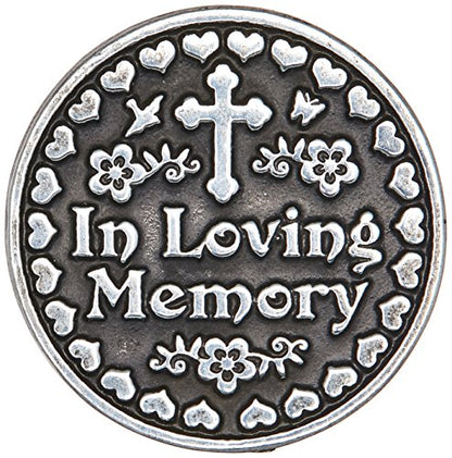 Cathedral Art Loving Memory Pocket Token, 1-Inch, Silver, PT141 - style: Loving Memory