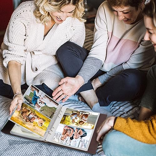 SEEHAN 4x6 Photo Album Holds 200 Photos Small Photo Album 4x6 Family Picture Album Memory Photo Book - color: Army Green