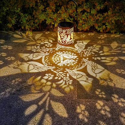 Solar Lantern Outdoor, Cardinal Decorative Hanging Lantern | 13.4", Metal, IP65 Waterproof, Larger Solar Panel, 2000mAh Battery, Garden Decor & Patio Ambience, Holiday Gifts - style: Cardinal