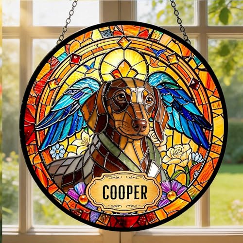 Custom Pet Portrait Suncatcher from Photo, Personalized Dog Cat Stained Glass Window Hanging Ornament, Rainbow Maker Garden Decor, Pet Loss Memorial Gift, Sympathy Remembrance Keepsake (Style 10) - color: Style 10