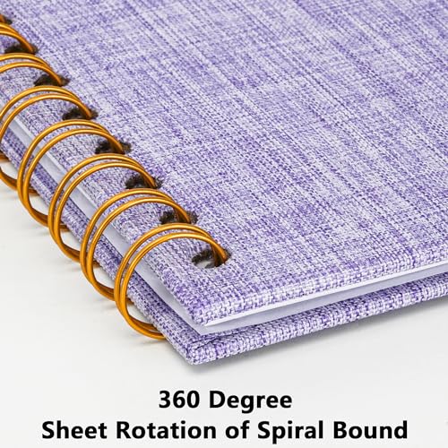 Scrapbook Photo Album, Linen Covered, 10x10 Inches, 20 Sheets/40 Pages | Hardcover Kraft White Pages, Wedding Guest Book, Travel Memory Book, Christmas, Baby Shower Keepsake, Family Album - color: Purple, size: 10x10 Inch 40 Pages