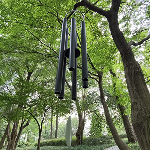ASTARIN Extra Large Wind Chimes Outdoor Deep Tone 66 Inch - size: 66“ Black