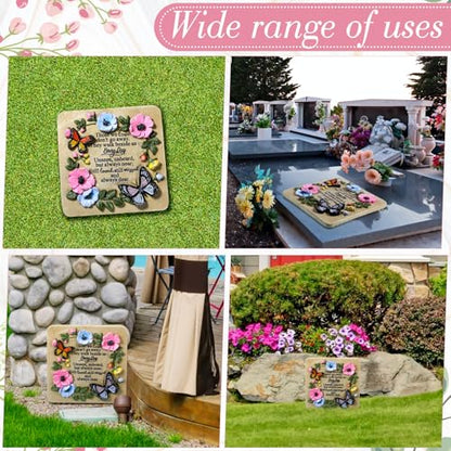 Blosssound Memorial Garden Stone Gifts for Loss of Loved One 9.8 Inch Sympathy Memorial Gifts Those We Love Don't Go Away Condolence Bereavement Plaques for Homes, Lawn and Garden Stepping Stone