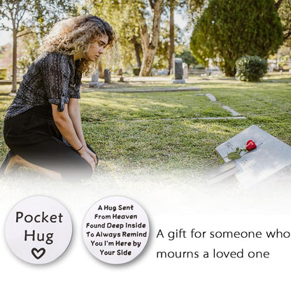 Pocket Hug from Heaven Memorial Gifts for Loss of Mom Dad Sympathy Gifts for Loss of Grandparents Condolence Gifts