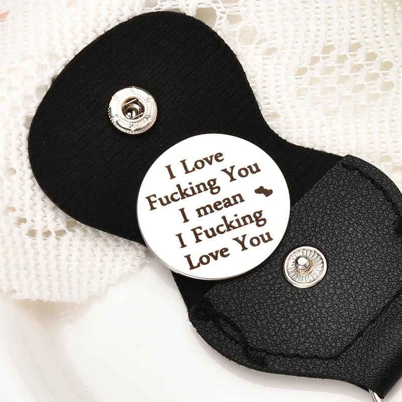 Sisadodo Pocket Hug Token Long Distance Relationship Keepsake Gifts for Son Daughter Birthday Christmas Gifts for Women Men - color: I Love Fucking You