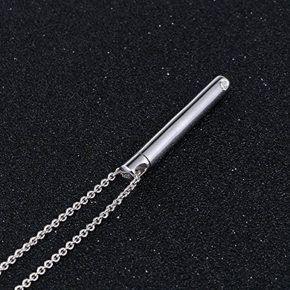 S925 Sterling Silver Urn Ashes Keepsake Cremation Memorial Necklace Jewelry - style: Bar Urn