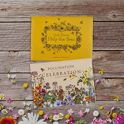 Bentley Pollination Celebration Wildflower Seed Packets, Non-GMO, Uncoated Flower Mix for Planting, Beautiful Garden Gift - style: Pollination Celebration