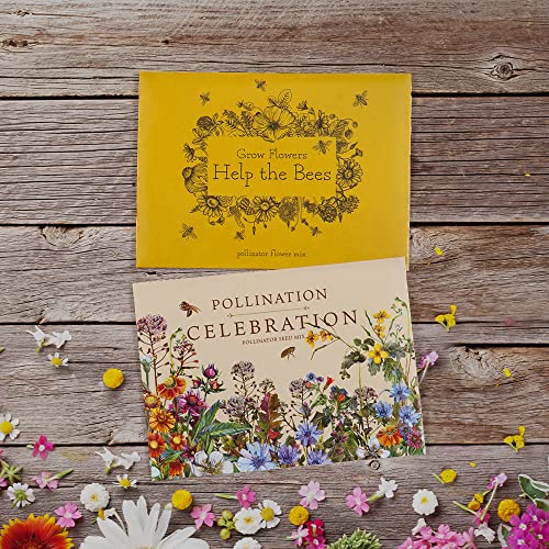 Bentley Pollination Celebration Wildflower Seed Packets, Non-GMO, Uncoated Flower Mix for Planting, Beautiful Garden Gift - style: Pollination Celebration
