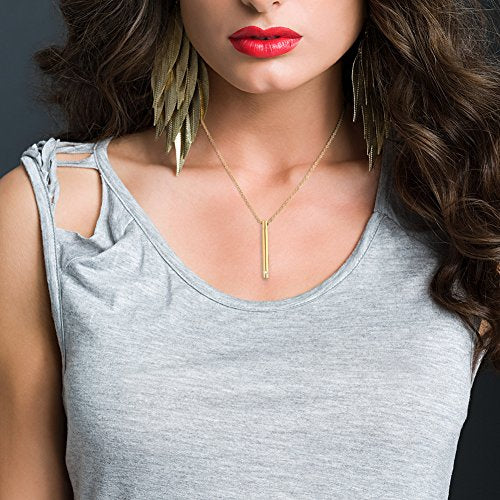 XIUDA Urn Necklace for Ashes Stainless Steel Cremation Necklace with Crystal Memorial Pendant Necklace - color: gold