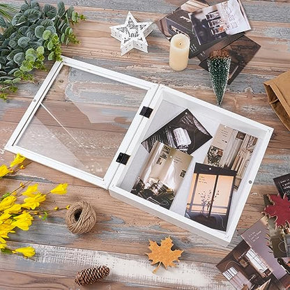 Muzilife 11x11 Shadow Box Wood Picture Frame, 2.16 Deep, Real Glass, White - color: White, size: 11x11