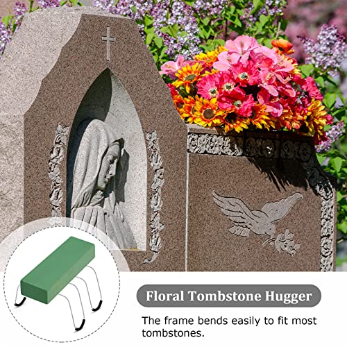 Patelai 6 Pack Headstone Flower Saddle 12 Inch Grave Saddles