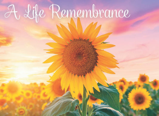 A Life Remembrance: Funeral Guest Book Sunflower Memorial Guest Book Phone/ Email Address Thoughts & Memories