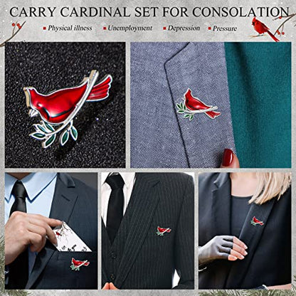 Geosar 150 Pcs Cardinal Pins Bulk Funeral Favors for Gifts, Classic - style: Classic