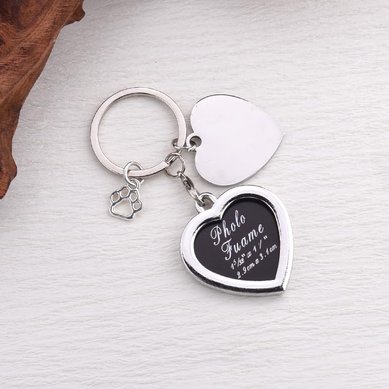 Pet Memorial Gifts Photo Keychain for Loss of Dog Remembrance Sympathy Gift Dog Photo Frame chain for Pet Memorial Keychain You Are Always in My Heart