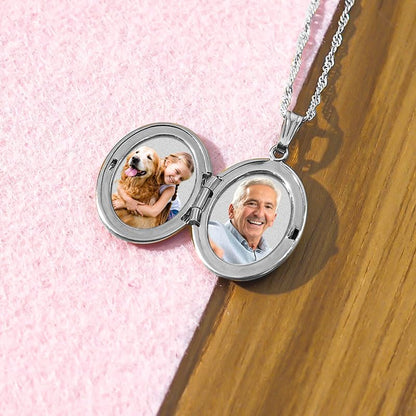 PicturesOnGold.com Oval Picture Locket in Silver - 3/4 x 1 inch - Includes 18 inch Chain - style: Locket Only