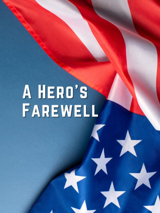 A Hero's Farewell: Guest Book for Funeral and Memorial Ceremony, 300 Person Sign In Registry (American Flag Blue Background Cover)
