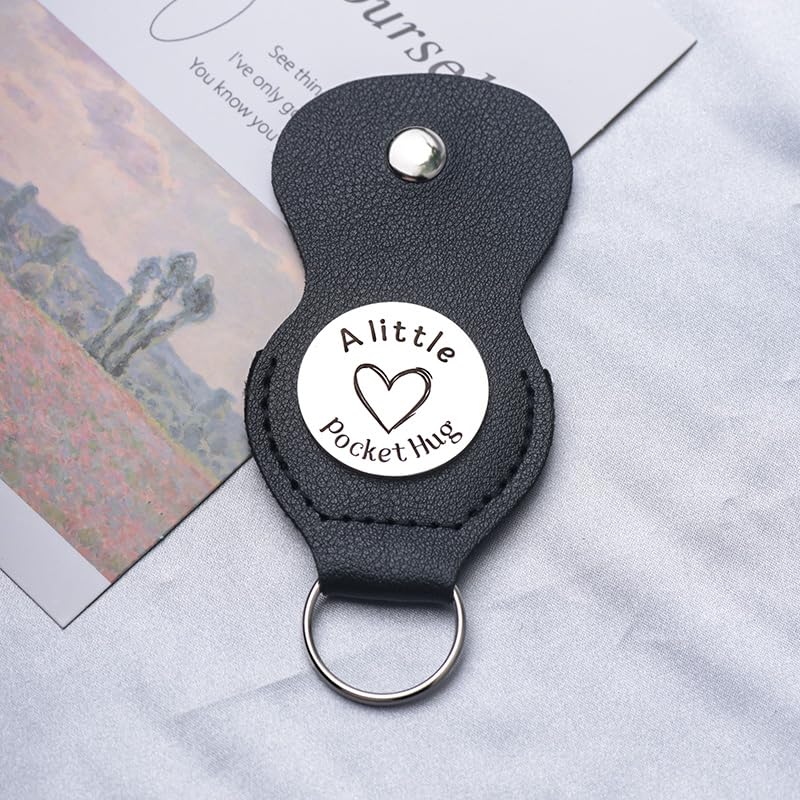 Pocket Hug Token for Women Mom Friend Birthday gifts for Her Him Long Distance Gifts for Men Dad Son Inspirational Keychain - color: To My Husband