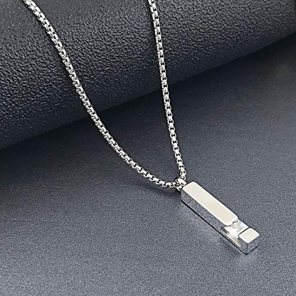 YOUFENG Urn Necklaces for Ashes Birthstone Cube Urns for Human Ashes Memorial Cremation Urn Locket Keepsake Ashes Jewelry - style: Silver - April