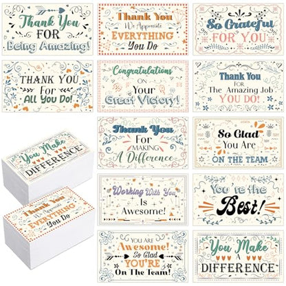 Yeaqee Employee Appreciation Cards Kudos Notes Motivational Blank,Drawing - style: Drawing