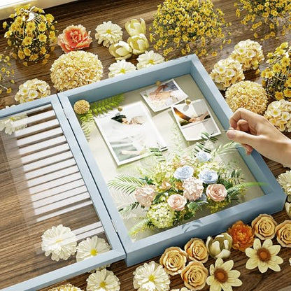 SZQINJI Shadow Box Frame 11x14 Deep Diamond Shape Display Cases, Blue - color: Blue, size: 11x14