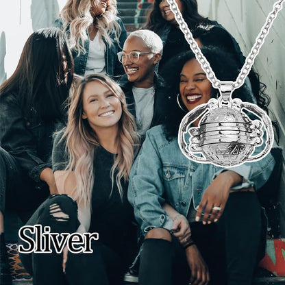 YALLNASL Angel Wing Locket Necklace With Photo Album Necklaces Memorial Gifts for loss of Daughter Son Christmas Birhthday Gift - color: Sliver