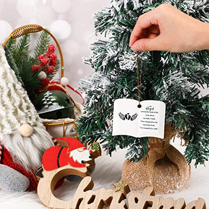 Sieral Christmas Memorial Ornaments Loss of Loved One Baby Heaven Ornaments Wing Heart Footprint Baby Keepsake Gifts Angel Sympathy Infant Loss Gifts Memory Miscarriage Items for Remembrance Kids